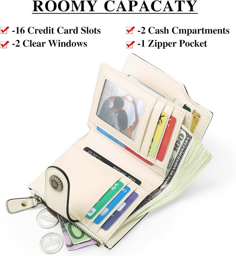 FALAN MULE Small Wallet for Women Leather Bifold Compact Small Womens Wallet with RFID Blocking - Image 2